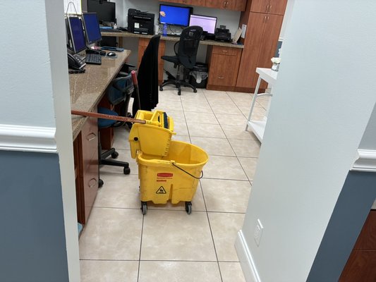 Dental office cleaning - Spot clean all walls, light switches
Damp wipe horizontal surfaces-use appropriate Cleaner
Clean and sanitize Telephones
Empty and remove trash replace liner if needed
Dust mop hard surface floors
Damp mop hard surface floor- using Appropriate cleaner
RESTROOM:
Empty trash, refill supply dispenser clean and disinfect restroom fixtures, clean mirrors counters, partitions and chrome, sweep and mop floor using appropriate cleaner. Dental office cleaning - Spot clean all walls, light switches
Damp wipe horizontal surfaces-use appropriate Cleaner
Clean and sanitize Telephones
Empty and remove trash replace liner if needed
Dust mop hard surface floors
Damp mop hard surface floor- using Appropriate cleaner
RESTROOM:
Empty trash, refill supply dispenser clean and disinfect restroom fixtures, clean mirrors counters, partitions and chrome, sweep and mop floor using appropriate cleaner.