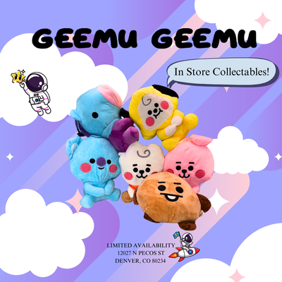 Geemu Geemu Grand Opening - These cute plushies are limited and are a first come first win basis! Collect them while you can! Geemu Geemu Grand Opening - These cute plushies are limited and are a first come first win basis! Collect them while you can!