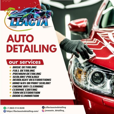 Our service - Don't wait any longer and learn about our services; We are at your service with the best quality personnel and materials.
Always the best for your vehicle🚗
Whatsapp +1 (860) 514-0648
Google.- https://llactaautodetailing.com Our service - Don't wait any longer and learn about our services; We are at your service with the best quality personnel and materials.
Always the best for your vehicle🚗
Whatsapp +1 (860) 514-0648
Google.- https://llactaautodetailing.com