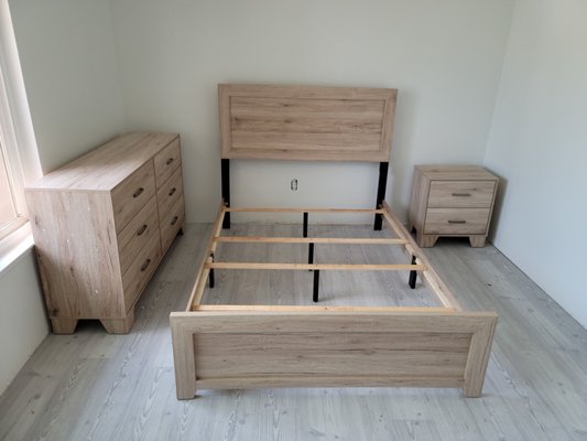 Bedroom Set - Beckville Low Profile Standard Bed | Dresser | Nightstand - This is the bedroom set consist of 3 items. Bed, dresser and nightstand.