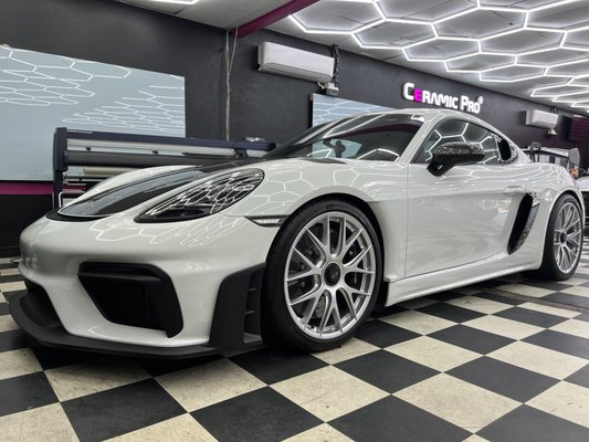 Full Body PPF GT4RS! - Brand new Porsche GT4RS came in seeking the best that money can buy. Our client got full body PPF coverage and ceramic coating application on the full body PPF afterward. He gets rock chips protection all around while adding shine and hydrophobic properties afterward. Due to the difficulty of this car and all the curves and cutouts, we had to perform a customer install where we take a big piece and cut/mold to the body for a custom fit. No precuts were used! We wrapped all edges that could be wrapped for a true super car look! Want to get protection? Give us call!