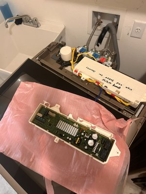 Samsung washer repair - This repair was on a Samsung washer (top load) customer said that the washer suddenly stopped mid cycle and never came back on.
Our experienced technician found the problem with the control board same day and replaced it on the next day.
We always recommend to have a surge protector in your house that can save you a lot of money on unexpected repairs. 😉👍🏼 Samsung washer repair - This repair was on a Samsung washer (top load) customer said that the washer suddenly stopped mid cycle and never came back on.
Our experienced technician found the problem with the control board same day and replaced it on the next day.
We always recommend to have a surge protector in your house that can save you a lot of money on unexpected repairs. 😉👍🏼