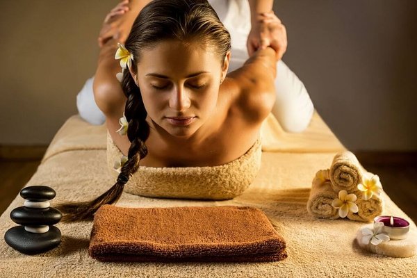 THAI MASSAGE - Thai massage is known for its unique approach to relaxation and healing. Here are some benefits it offers:

Physical Health
Enhanced Flexibility: Thai massage involves stretching and pulling movements that can improve flexibility and range of motion.

Muscle Relaxation: It helps in relieving muscle tension and reducing stiffness.

Improved Blood Circulation: The massage techniques encourage better blood flow, which can aid in healing and overall health.

Pain Relief: It's effective in reducing back pain, joint pain, and headaches.

Mental Health
Stress Reduction: The combination of stretching, pressure, and rhythmic movements helps to lower stress levels.

Improved Sleep: Many people find that Thai massage helps them sleep better by promoting deep relaxation.

Additional Benefits
Boosted Energy Levels: Unlike other massages that can make you sleepy, Thai massage is often invigorating and can increase energy levels.

Improved Posture: The stretching and alignment techniques can help improve posture and body alignment.

Ready to relax and rejuvenate? 🌸💆‍♂️💆‍♀️