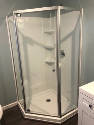 bathroom remodel ronkonkoma - bathroom model , new shower pan and shower surround , new shower door ,vanity toilet, paint , floating floor bathroom remodel ronkonkoma - bathroom model , new shower pan and shower surround , new shower door ,vanity toilet, paint , floating floor