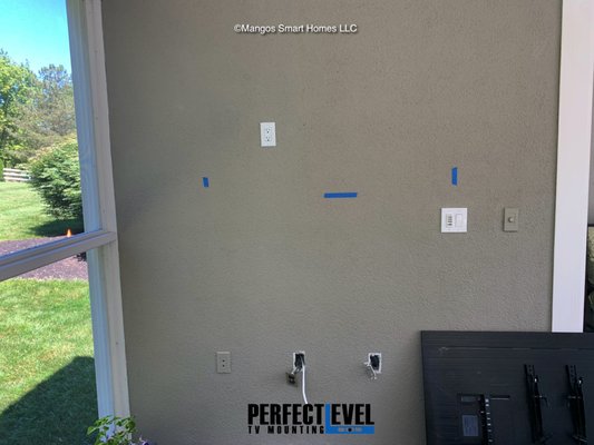 Outdoor TV Install - Outdoor TV install with Outlet Relocation. Outdoor TV Install - Outdoor TV install with Outlet Relocation.