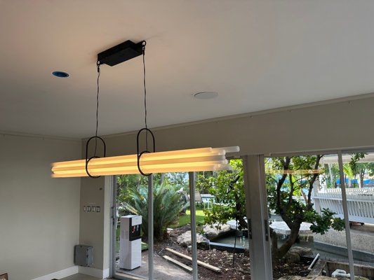 Home Remodel - Remodeling electrical for home.  Replacing panels, fixing old wiring.  Replacing light fixtures.  Rewiring pool lights and programming.