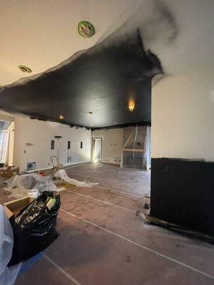 Interior Painting - This is a specialized “Safe Living Paint” RF 5G shielding paint. Specially designed paint is a remarkably effective shielding solution designed to safeguard against high-frequency RF and Microwave radiation, as well as low-frequency electric fields when properly grounded.  Which it was all tested and grounded. This was done in specific strategically arranged areas. We then primed and painted the entire house with zero voc paint that has no off gassing. Then the interior consisted of several different colors & accent walls. A finished garage with a sealed & painted floor as well. The final results were beautiful and the family is safer as a result of it all. We learned a lot about the harmful affects of the radiation created by even just the electricity generated within the house as well as all of the radio waves that are so prevalent in these times of wireless everything and cell phone technology. So people with sensitivity to this or that live by power wires or transformers can utilize this technology to protect themselves and their loved ones this way. It was a great experience for everyone