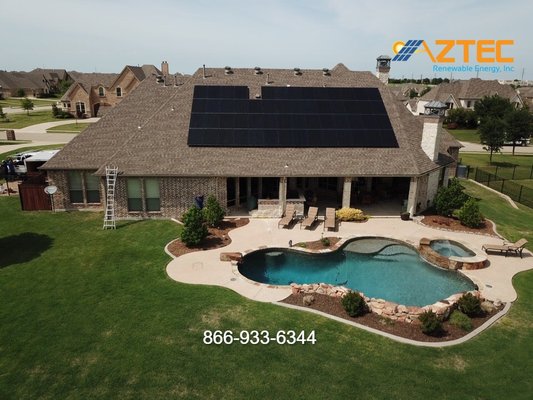 Solar Panel Installation Prosper, Texas by Aztec Renewable Energy - This was the original photo after installation. We have since moved the roof vent and covered that empty space :) Solar Panel Installation Prosper, Texas by Aztec Renewable Energy - This was the original photo after installation. We have since moved the roof vent and covered that empty space :)