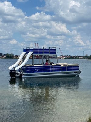 Slide Pontoon - Slide pontoons are all the rage. Fun in the sun with your own water park
ScottyBoat Rental is here to make your fishing and recreational activities more enjoyable on the water! From pontoon boats that seat up to ten people; great for entertaining the family and friends, sightseeing and cruising the bays; to center consoles ideal for fishing, diving, dolphin watching and cruising. Our fleet will give you and your family the options you’re looking for.
ScottyBoat Rental's years of experience (open since 1992), focuses on safety, knowing what boat is best for your needs and you enjoying your water time. Slide Pontoon - Slide pontoons are all the rage. Fun in the sun with your own water park
ScottyBoat Rental is here to make your fishing and recreational activities more enjoyable on the water! From pontoon boats that seat up to ten people; great for entertaining the family and friends, sightseeing and cruising the bays; to center consoles ideal for fishing, diving, dolphin watching and cruising. Our fleet will give you and your family the options you’re looking for.
ScottyBoat Rental's years of experience (open since 1992), focuses on safety, knowing what boat is best for your needs and you enjoying your water time.