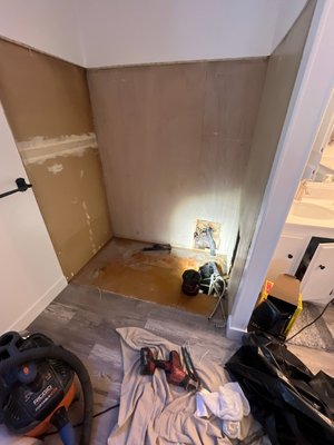 installing new delta shower pan, walls, shower valve and sliding glass doors. - this was done to remove the old bathtub, and the client loved it. installing new delta shower pan, walls, shower valve and sliding glass doors. - this was done to remove the old bathtub, and the client loved it.