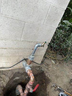 Water main repair - Repaired a water main and upgrade the main shutoff. After this we replaced a single handle shower cartridge.  Once the new cartridge was installed we slowly turned the water back on to the home.  Shower worked like with the new cartridge and no leaks occurred on our work. 
It was a fun job and our costumer was very great person