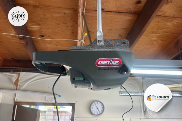 Garage Door Opener Replacement In Oceanside, CA 92057 - Here’s a recent before-and-after project completed by John’s Garage Door Services! The old, outdated Genie openers were replaced with brand-new, ultra-quiet LiftMaster belt drive systems. These modern openers provide enhanced performance, better security features, and built-in LED lighting.

If your Garage Door Opener is noisy, unreliable, or over 10 years old, it may be time for an upgrade.