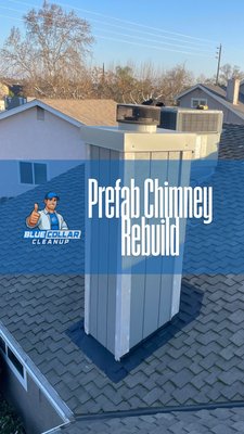 Prefabricated Chimney Rebuild - For this home, our team completed a full prefab chimney rebuild from the framing up. The existing structure had significant water and weather damage, so we removed all deteriorated materials and rebuilt the chimney’s internal framing and exterior siding to restore both safety and appearance.

We then applied a professional FlashSeal waterproof system around the base where the chimney meets the roof to ensure long-term protection against leaks. The project was finished with new trim and a clean, weather-resistant finish that blends seamlessly with the home’s design.

Another safe, efficient, and great-looking chimney ready for years of performance.