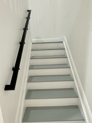 Different stairs - Stairs sanded and painted and stained Different stairs - Stairs sanded and painted and stained