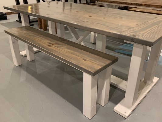 Farmhouse tables - Come check out our selection of farmhouse tables, sets, furniture, and home decor. We also do custom orders so call us today and get your dream dining set or personalized project.