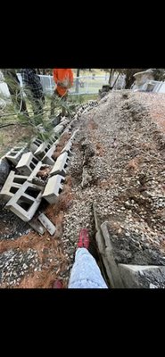 Retain wall rebuild - This project was completed on a customers backyard Retain wall rebuild - This project was completed on a customers backyard