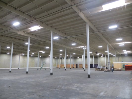 Warehouse Upgrade - This warehouse we upgraded old HID lighting to LED lighting.