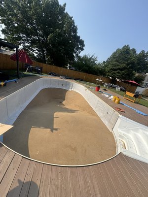 Pool liner replacement! - Out with the old, in with the new! ✨ Giving this pool a fresh look with a brand new liner," or "Saying goodbye to leaks and hello to a beautiful new pool with a liner replacement!". Pool liner replacement! - Out with the old, in with the new! ✨ Giving this pool a fresh look with a brand new liner," or "Saying goodbye to leaks and hello to a beautiful new pool with a liner replacement!".