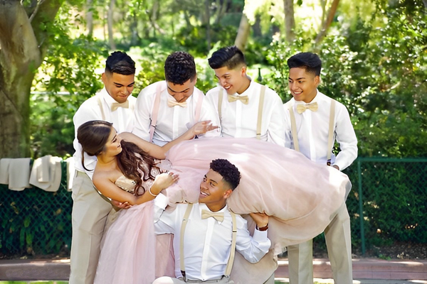 Quinceañera Chambelanes: Endless Styles for the Perfect Look - At Tuxedo & Styles, we offer an extensive selection of chambelane tuxedos and suits to ensure your Quinceañera is picture-perfect. From sleek, traditional tuxedos to modern and trendy outfits, we have everything you need to find the ideal look for your chambelanes. No matter your theme, we’ll help you coordinate the perfect style.