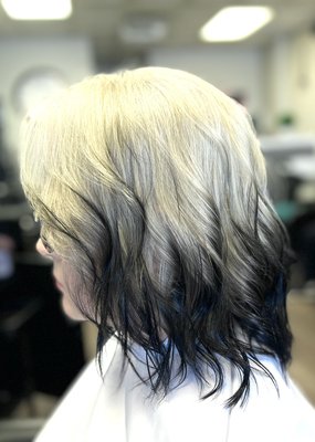 Reverse Balayage - In a reverse balayage with lighter roots and darker ends, the color technique creates a gradient where the hair transitions from a lighter shade at the roots to a deeper, darker hue towards the ends. This is the opposite of both traditional balayage and the standard reverse balayage.
Here's how it typically works:
- **Lighter Roots:** The roots are colored a lighter shade, which could be a blonde, light brown, or even a pastel tone depending on the desired effect.
- **Darker Ends:** The ends of the hair gradually become darker, often transitioning into shades like deep browns, dark reds, or even black.
This look is unique and bold, offering an eye-catching contrast that can make the hair appear more voluminous and dynamic. It’s a great option for those looking to experiment with color and create a statement look. Reverse Balayage - In a reverse balayage with lighter roots and darker ends, the color technique creates a gradient where the hair transitions from a lighter shade at the roots to a deeper, darker hue towards the ends. This is the opposite of both traditional balayage and the standard reverse balayage.
Here's how it typically works:
- **Lighter Roots:** The roots are colored a lighter shade, which could be a blonde, light brown, or even a pastel tone depending on the desired effect.
- **Darker Ends:** The ends of the hair gradually become darker, often transitioning into shades like deep browns, dark reds, or even black.
This look is unique and bold, offering an eye-catching contrast that can make the hair appear more voluminous and dynamic. It’s a great option for those looking to experiment with color and create a statement look.