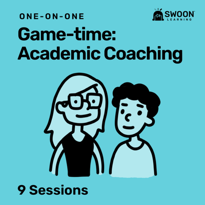 Game-time: One-on-One Academic Coaching (9) - This package offers one-on-one Academic Coaching for students ready to take academic performance up a notch.
• 9, 1-hour Zoom sessions per student
• Timeframe determined by student’s schedule
• Focus on executive function skills, including prioritization and organization, self-regulation, focus, effective communication, and resiliency Game-time: One-on-One Academic Coaching (9) - This package offers one-on-one Academic Coaching for students ready to take academic performance up a notch.
• 9, 1-hour Zoom sessions per student
• Timeframe determined by student’s schedule
• Focus on executive function skills, including prioritization and organization, self-regulation, focus, effective communication, and resiliency