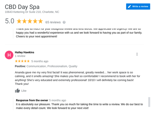 References & Reviews - Check out what others from our charlotte location have said about our service. Get an idea of  What You Can Expect From Our NEW Denver location! We look forward to helping you feel your very best!
