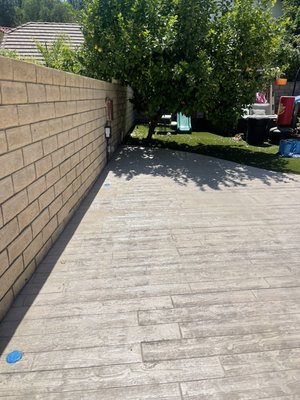 Back yard stemp cement - Back yard transformation stemp cement hardwood look at color cliant choice Back yard stemp cement - Back yard transformation stemp cement hardwood look at color cliant choice