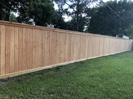 Wooden Privacy Fencing - Our wooden privacy fencing services offer a wide range of options to enhance the security and privacy of your property. With our expert craftsmanship and high-quality materials, we can customize the perfect fence to suit your needs and preferences. Whether you're looking to create a peaceful backyard oasis or keep prying eyes away, our team is dedicated to delivering exceptional results. From fence installation to maintenance and repairs, we guarantee a durable and aesthetically pleasing privacy fence that will stand the test of time.
 
Trust us to transform your outdoor space into a secluded haven with our residential wooden privacy fencing services.