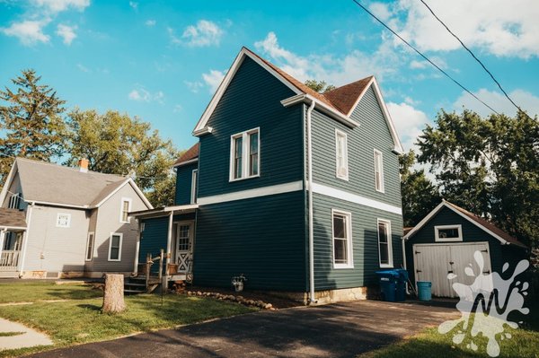 New Siding - This home is over 110 years old! We replaced the siding, fascia, soffit, gutters, and windows. We were so happy to be able to make their dreams come to life!