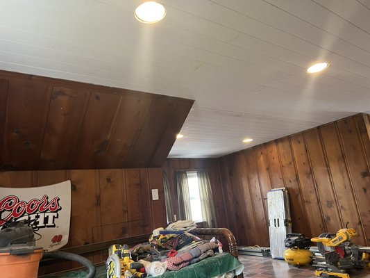 Bedroom ceiling rehab - The ceiling was done on a house that was built in 1947 to update the existing conditions, and to make the area more livable Bedroom ceiling rehab - The ceiling was done on a house that was built in 1947 to update the existing conditions, and to make the area more livable