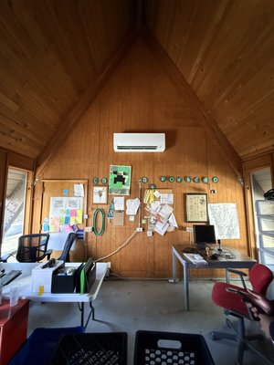 Girl Scout Cabin HVAC - Single zone hyper heat system that was installed in a office cabin. Girl Scout Cabin HVAC - Single zone hyper heat system that was installed in a office cabin.