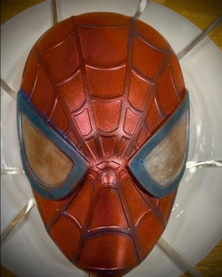 Spider Cake Toppers - Spider man chocolate masks, perfect for cake toppers. Peter Parker, Miles Morales and Gwen Stacy.