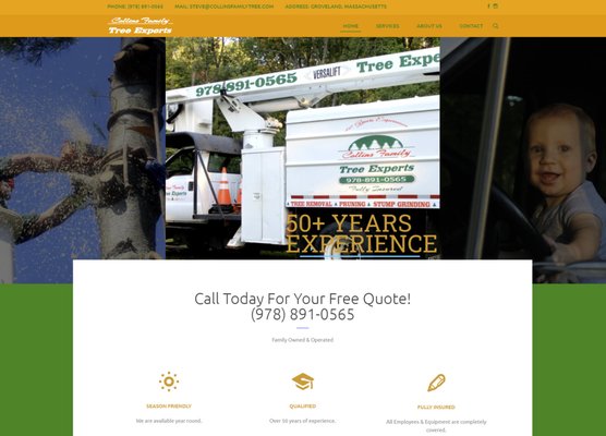 Collins Family Tree - For three generations, Collins Family Tree Experts have been the team to call when you need an emergency tree removal. Their kind and professional staff often advise on many courses of action for a given situation and genuinely save lives everyday.
http://collinsfamilytree.com
Challenge
Collins Family Tree Experts was a successful business for many years by owner Steve Collins without a web presence. However, they felt that new prospects would found quicker if they controlled the top spots when potential clients searched for their services on Google.
The client also wanted to continue their high local brand recognition online and wanted to integrate their unique look into the website.
Collins also lived in another state than DeltaBind and had to communicate my email and conference calls.
Solution
DeltaBind found and pitched many different website engines and templates that were focused on their trade. Once the perfect theme was found, DeltaBind transformed it into the colors and style that Steve felt was most appropriate for local brand recognition. DeltaBind provided many remote screenshare sessions to bring the Collins team into the process.
Approach
DeltaBind was able to work with the leadership team in the following ways to deliver their project on time and under their budget expectations using the following DeltaBind Core Tenets of Service.
Consulting
During the Discovery session, DeltaBind laid out the best themes that mimicked the look and feel for the web experience CFTE was trying to provide for their clients.. DeltaBind also recommended using a domain branded forwarding email address to their existing email to add confidence in legitimacy to prospects.
Design
DeltaBind was able to source a number of theme websites and narrowed the results down to three potential candidates. After reviewing the demo with the the client, DeltaBind built a brand new website and customized the theme according to the best direction of Collins Family Tree Experts. .
Hosting
DeltaBind was able to provide the DeltaWeb 1G account for 1GB of space and 10GB of transfer. DeltaBind managed their DNS and set up forwarding addresses that allowed them to represent themselves with emails with their domain name.
IT Services
DeltaBind helped address a few minor computer challenges and routinely are consulted for scam and phishing email concerns. DeltaBind also walked the CTFE team through how to host screenshare conference call sessions..
Training
DeltaBind trained Collins Family Tree Experts on how to access their client support area, how to do basic edits on their website, where to access webmail and strengthened their core tech skills on Office 365 products. Collins Family Tree - For three generations, Collins Family Tree Experts have been the team to call when you need an emergency tree removal. Their kind and professional staff often advise on many courses of action for a given situation and genuinely save lives everyday.
http://collinsfamilytree.com
Challenge
Collins Family Tree Experts was a successful business for many years by owner Steve Collins without a web presence. However, they felt that new prospects would found quicker if they controlled the top spots when potential clients searched for their services on Google.
The client also wanted to continue their high local brand recognition online and wanted to integrate their unique look into the website.
Collins also lived in another state than DeltaBind and had to communicate my email and conference calls.
Solution
DeltaBind found and pitched many different website engines and templates that were focused on their trade. Once the perfect theme was found, DeltaBind transformed it into the colors and style that Steve felt was most appropriate for local brand recognition. DeltaBind provided many remote screenshare sessions to bring the Collins team into the process.
Approach
DeltaBind was able to work with the leadership team in the following ways to deliver their project on time and under their budget expectations using the following DeltaBind Core Tenets of Service.
Consulting
During the Discovery session, DeltaBind laid out the best themes that mimicked the look and feel for the web experience CFTE was trying to provide for their clients.. DeltaBind also recommended using a domain branded forwarding email address to their existing email to add confidence in legitimacy to prospects.
Design
DeltaBind was able to source a number of theme websites and narrowed the results down to three potential candidates. After reviewing the demo with the the client, DeltaBind built a brand new website and customized the theme according to the best direction of Collins Family Tree Experts. .
Hosting
DeltaBind was able to provide the DeltaWeb 1G account for 1GB of space and 10GB of transfer. DeltaBind managed their DNS and set up forwarding addresses that allowed them to represent themselves with emails with their domain name.
IT Services
DeltaBind helped address a few minor computer challenges and routinely are consulted for scam and phishing email concerns. DeltaBind also walked the CTFE team through how to host screenshare conference call sessions..
Training
DeltaBind trained Collins Family Tree Experts on how to access their client support area, how to do basic edits on their website, where to access webmail and strengthened their core tech skills on Office 365 products.