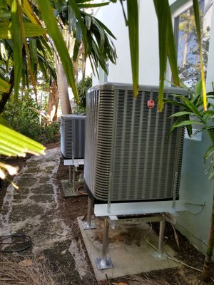 New systems on the bay - New installation on Biscayne Bay special care to systems. Elevated from high tides and storm surges, and coated against salt water corrosion.