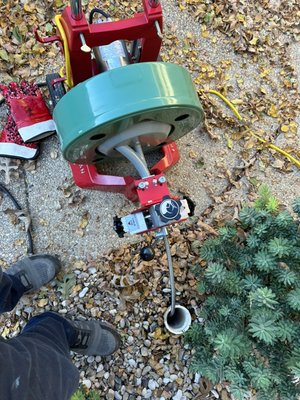 Drain clog clearing - Customer called us out last night for a clog. Drain clog clearing - Customer called us out last night for a clog.