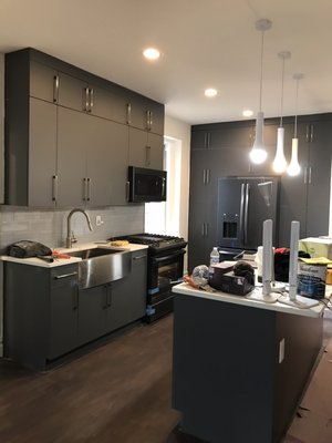 Interior Remodel of condo - This interior remodeling was done in Queens condo, Remodeling work included new Bathroom, kitchen and living room. Interior Remodel of condo - This interior remodeling was done in Queens condo, Remodeling work included new Bathroom, kitchen and living room.