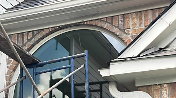 Window repair - Customer had their window replaced and needed a brick repair. Window repair - Customer had their window replaced and needed a brick repair.