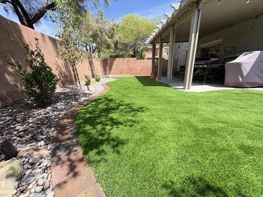 Landscape installation North Las Vegas - Beautiful remodel of North Las Vegas home. Pavers
Artificial turf installation
Paver border
River rock
Lighting installation
Planting of trees and shrubs Landscape installation North Las Vegas - Beautiful remodel of North Las Vegas home. Pavers
Artificial turf installation
Paver border
River rock
Lighting installation
Planting of trees and shrubs
