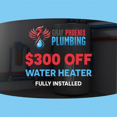 $300 Off Water Heater - Fully Installed - Save $300 on your next water heater with this exclusive offer. We specialize in high-efficiency models that provide reliable hot water for your home while helping you save on utility costs. Contact us today for a free estimate. 303-578-3839