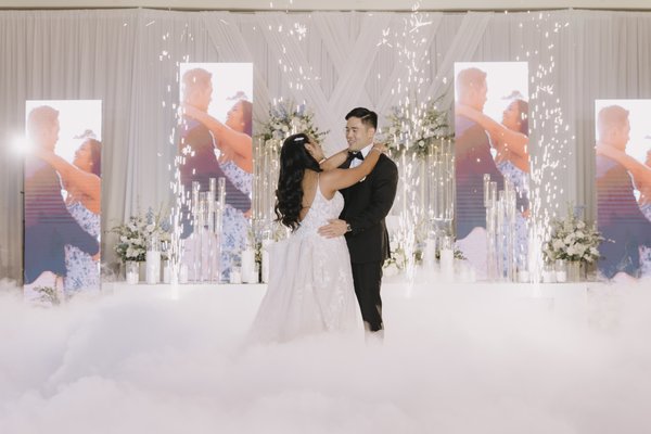 Higa Wedding - The Higa wedding took place at Pasea Hotel in Huntington Beach and boy did they come to party!  A night full of music, lasers, CO2, sparklers, and other special surprises.  Our music is catered to your audience and we get that dance floor HYPED!