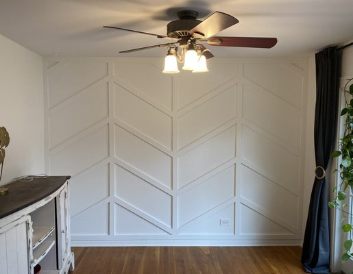 Accent Wall - Small home renovations are a quick and easy way to add character to your home. This accent wall was a one day project and transformed the room entirely.