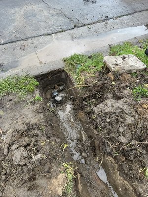 Galvanized water main replacement - Owners water bill was astronomical until he called us. Upgrade