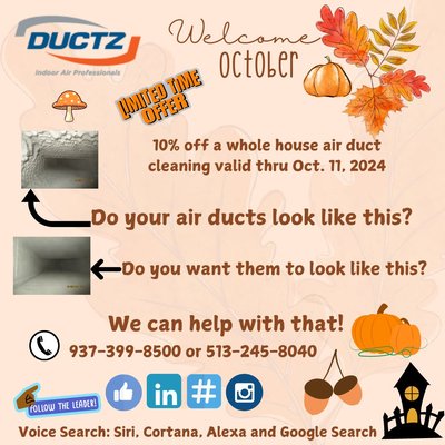 October Special - Call today to get this special offer.