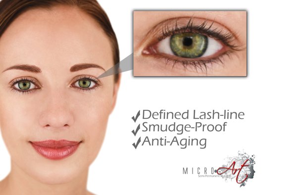 Eyeliner - MicroArt is a proprietary technology developed by acclaimed Hollywood entrepreneur and former special effects makeup expert Tanya York — with the help of a team of mechanical engineers and cosmetic biochemists.

The goal was to develop a makeup procedure that would look more natural than any form of permanent or semi-permanent makeup and eliminate all side effects. Side effects of other forms of permanent makeup range from a short-term such as downtime, scabbing, bruising and heavy bleeding to the long-term side effects such as scarring, inks that change colors on the skin and the shape of the makeup that changes over time due to the skin’s aging process.

MicroArt has eliminated all such side effects through:

Equipment: Specialized equipment developed by MicroArt for unrivaled precision.
Clinics: MicroArt procedures are performed in a certified, professional medical office passing regular, stringent County Health Department inspections.
Products: Special, natural pigments developed that will not change color and are hypoallergenic (safe for your skin).
Technique: A technique developed over the years to ensure the ideal, custom shape and color is provided to each client
Technicians: All technicians are personally trained for months, and certified, by Master Micro Artist Tanya York. MicroArt Technicians are not licensed to perform services on Ms. York’s clients until their work is indistinguishable from hers.
There are no other forms of permanent cosmetics like it.