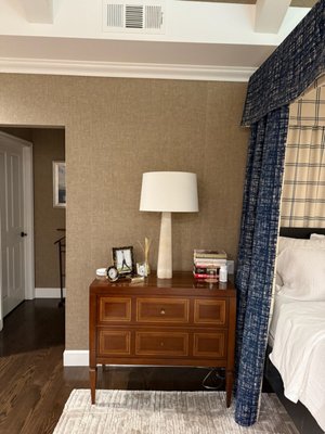 Luxury Wallpaper Installation – Downtown Penthouse - This full wallpaper project included all main living spaces: bedroom, living room, and hallway. The client selected different wallpaper styles for each area, from textured linen finish to floral accents. We prepared all walls, corrected imperfections, and completed the job on time and on budget. The result: a cozy and stylish home with designer character