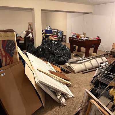 Moving Job - We helped this customer move a large assortment of items out of their basement and to the garage or the trash. This customer paid $300 for 2 movers on this on-site job. Moving Job - We helped this customer move a large assortment of items out of their basement and to the garage or the trash. This customer paid $300 for 2 movers on this on-site job.