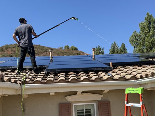 Simi valley 2 story cleaning - Our recent cleaning project of 24 panels. Production increased by 31% in 2 days Simi valley 2 story cleaning - Our recent cleaning project of 24 panels. Production increased by 31% in 2 days