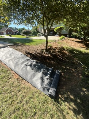Erosion Control - This Customer Reached out to our team regarding excess water from their neighbors Causing erosion . So our team got to work fixing the soil along with installing large Hershey rock to prevent future issues Erosion Control - This Customer Reached out to our team regarding excess water from their neighbors Causing erosion . So our team got to work fixing the soil along with installing large Hershey rock to prevent future issues