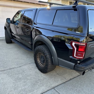 Paint Correction - This was a two-step paint correction done on a Ford F150 Raptor. This client used it as a work truck so the paint was in really bad condition. The end result turned out perfectly! About 90% of the scratches were removed and the paint was shining again! Paint Correction - This was a two-step paint correction done on a Ford F150 Raptor. This client used it as a work truck so the paint was in really bad condition. The end result turned out perfectly! About 90% of the scratches were removed and the paint was shining again!