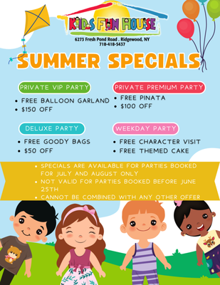 Summer Party Specials - Claim your special summer deals! Summer Party Specials - Claim your special summer deals!